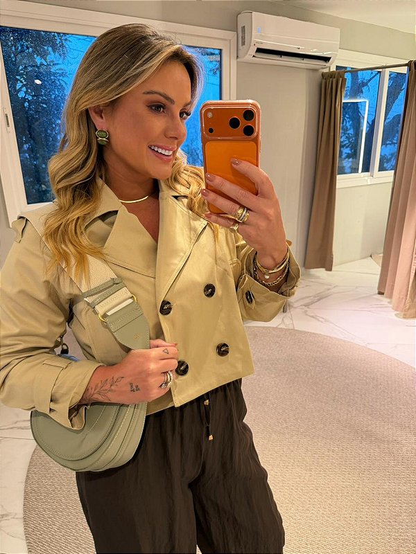 JAQUETA PARKA CURTA KHAKI