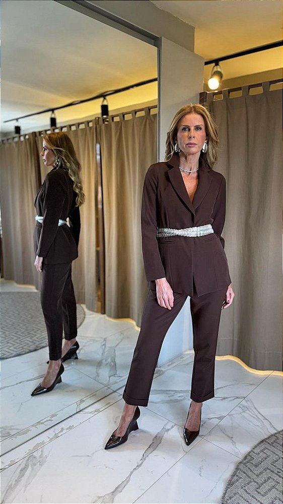 CALÇA ALFAIATARIA HELENA MARROM