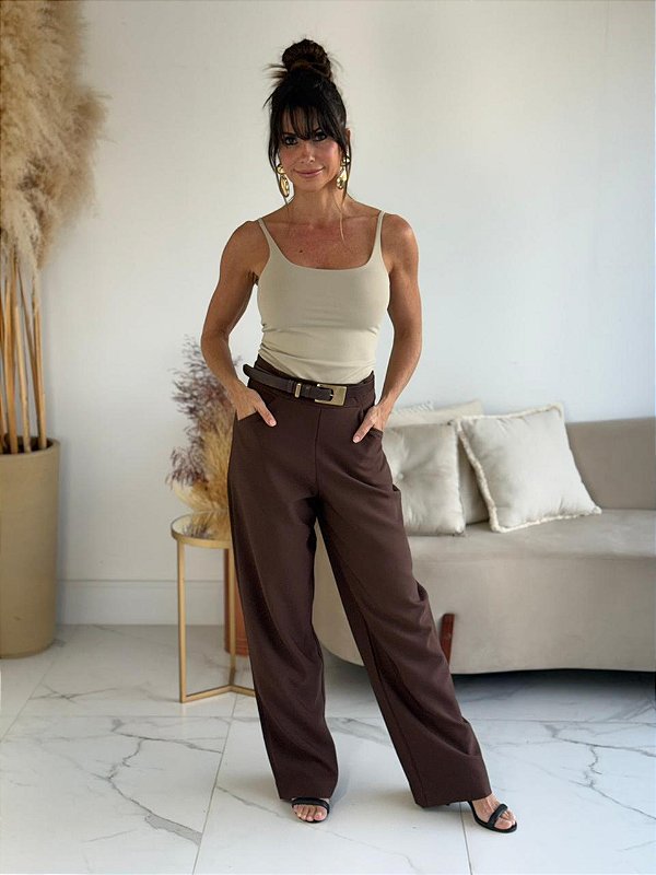 CALÇA MARJORIE MARROM