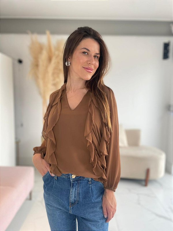 CAMISA ANDREA MARROM