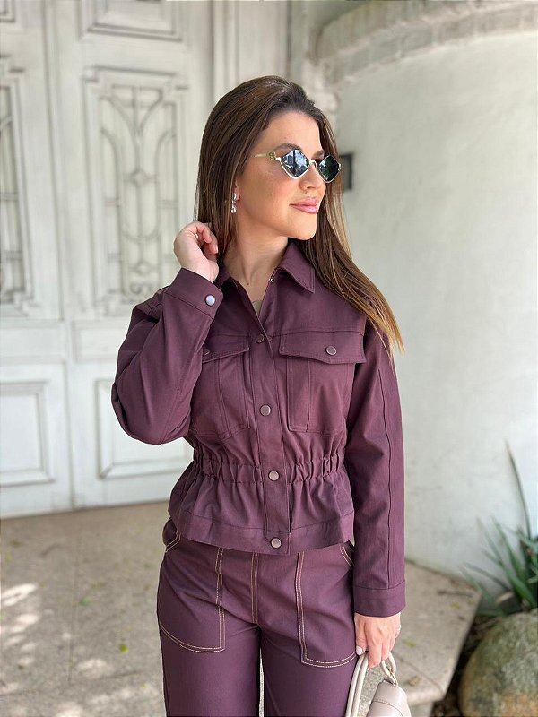 JAQUETA TAINA BURGUNDY