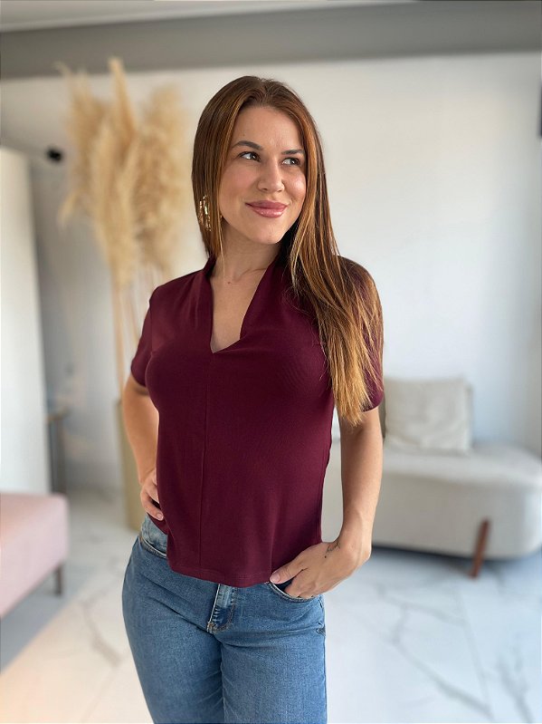 BLUSA CLEO BURGUNDY