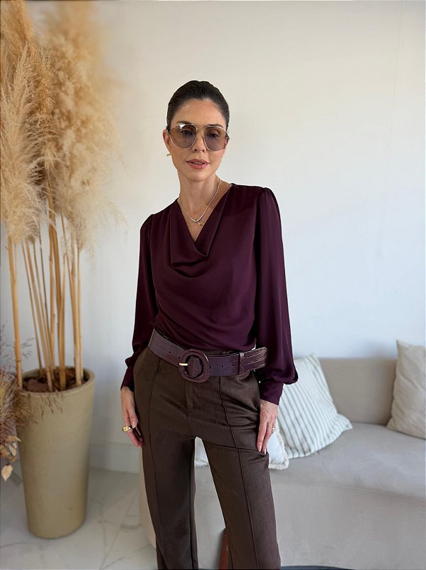 BLUSA EVELYN BURGUNDY
