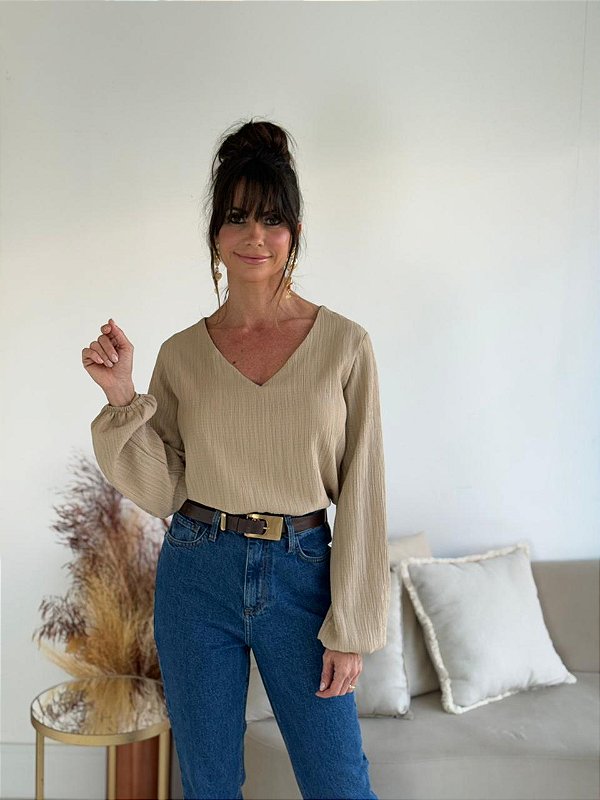 BLUSA ANTONELA BEGE