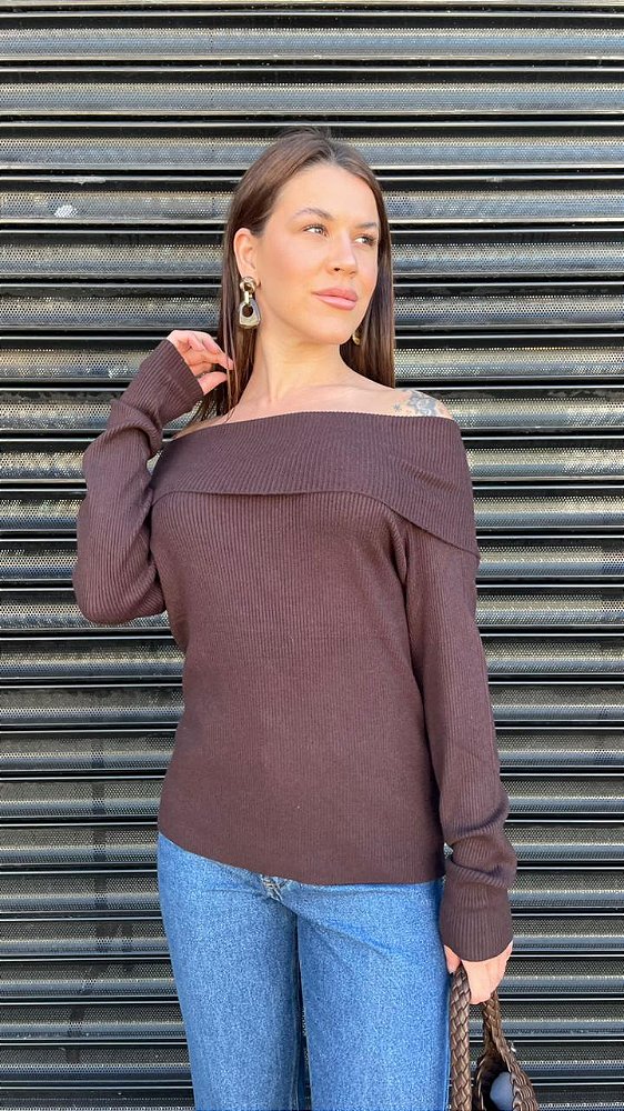 BLUSA MODAL DUDA MARROM