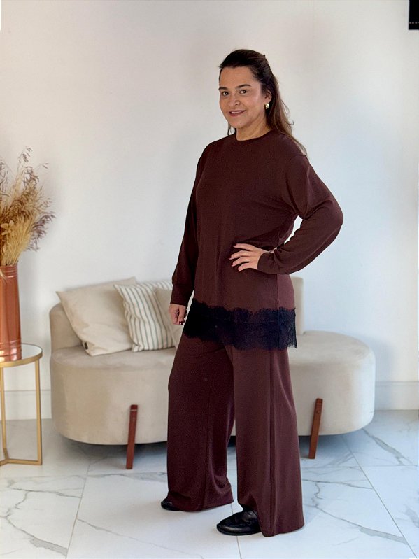 CONJUNTO MAYA MARROM