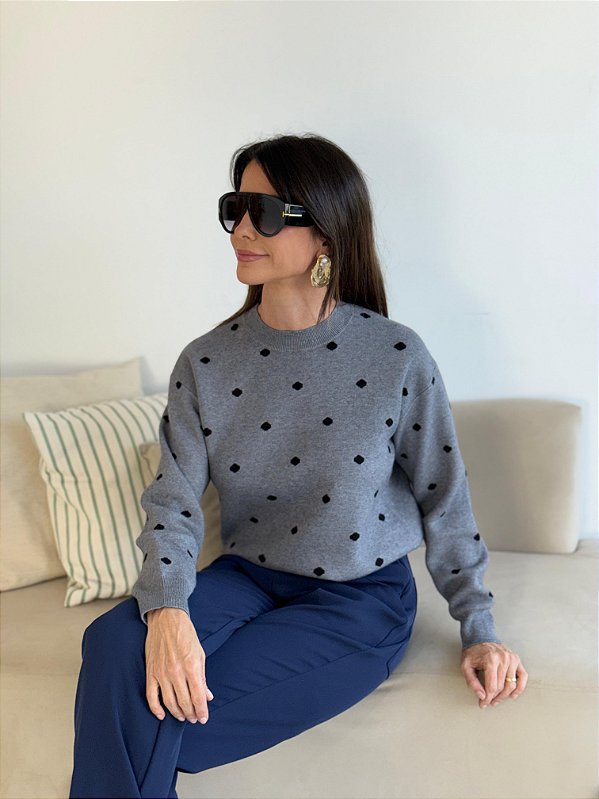 BLUSA MODAL POA CINZA