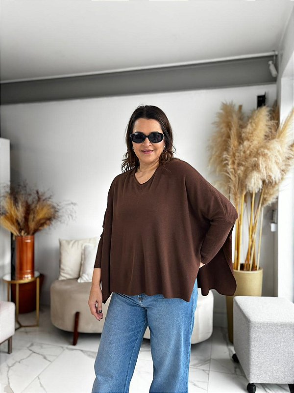BLUSA MODAL HELENA MARROM