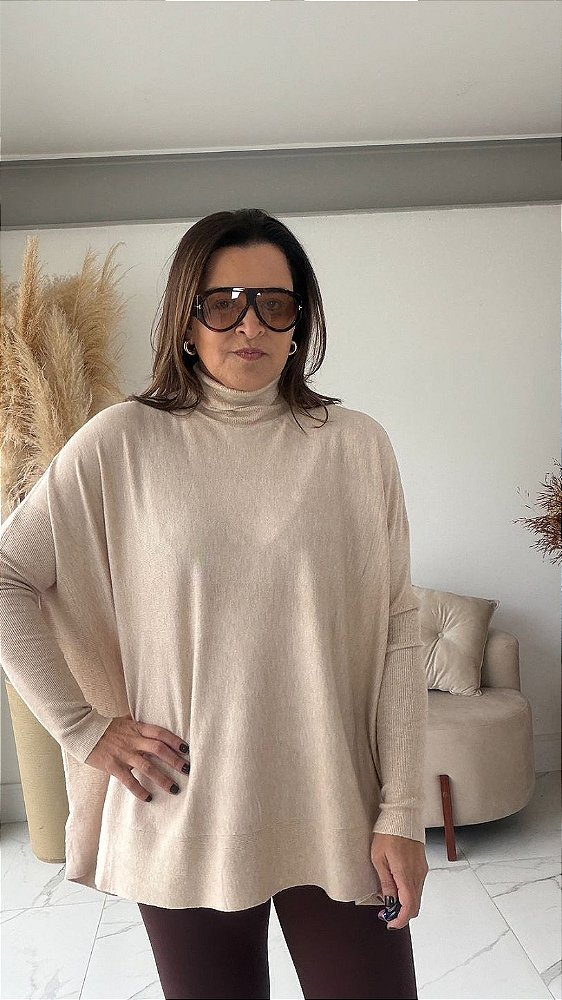 BLUSA MODAL AMPLA BEGE