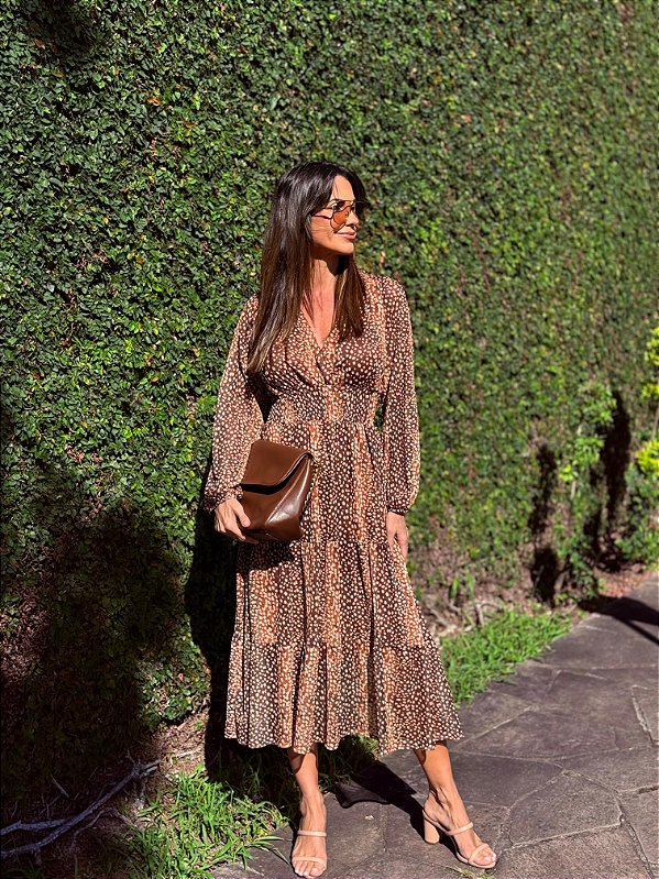 VESTIDO POLIANA CARAMELO