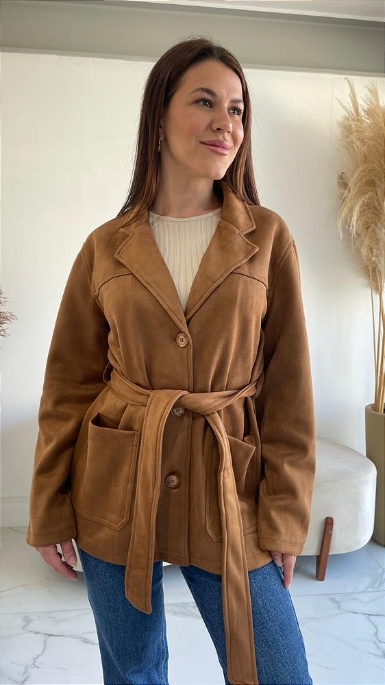 PARKA SUEDE CARAMELO