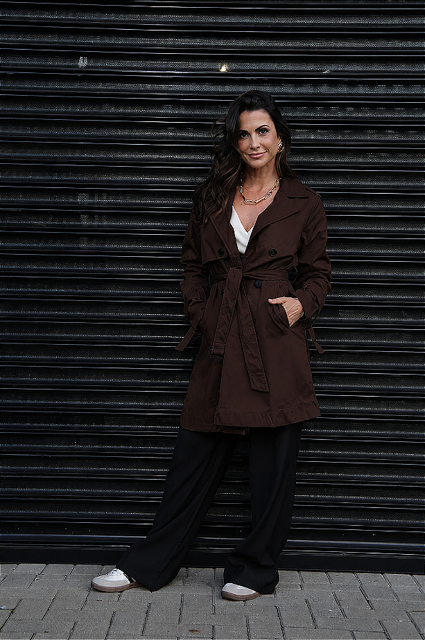 TRENCH COAT ALANA MARROM