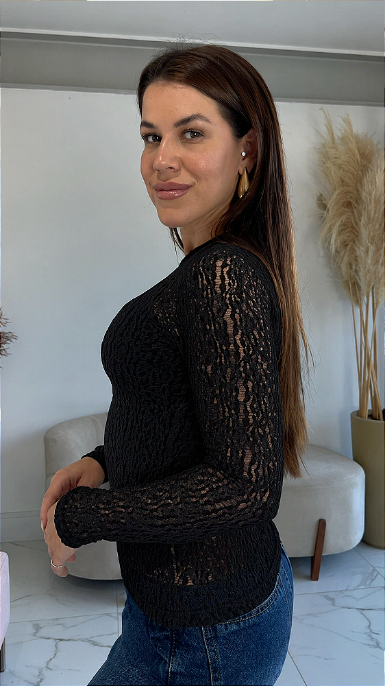 BLUSA RENDA ZOE PRETO