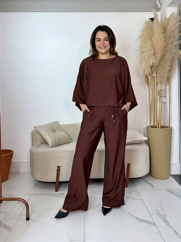 CONJUNTO ADRIANA MARROM