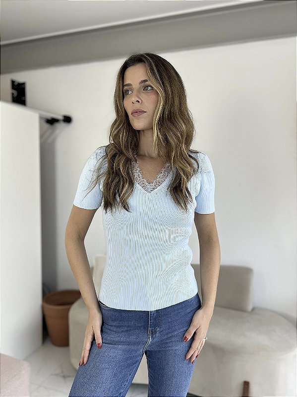 BLUSA MODAL STELLA AZUL