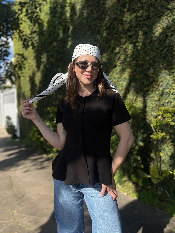 BLUSA PEPLUM CATARINA PRETO