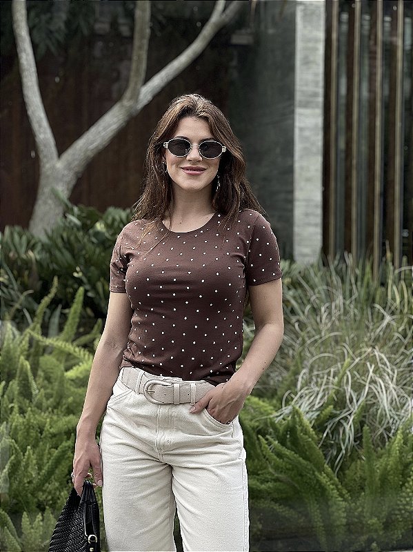 BLUSA POA PAOLA MARROM