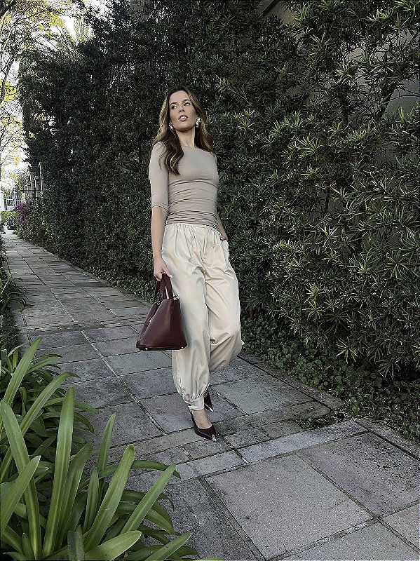 CALÇA ALADIM CELINE BEGE