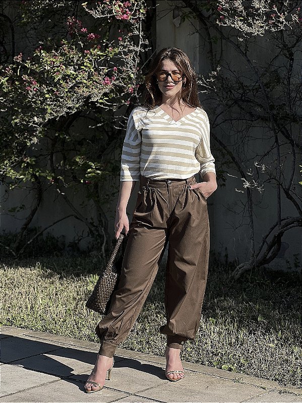 CALÇA ALADIM CELINE MARROM
