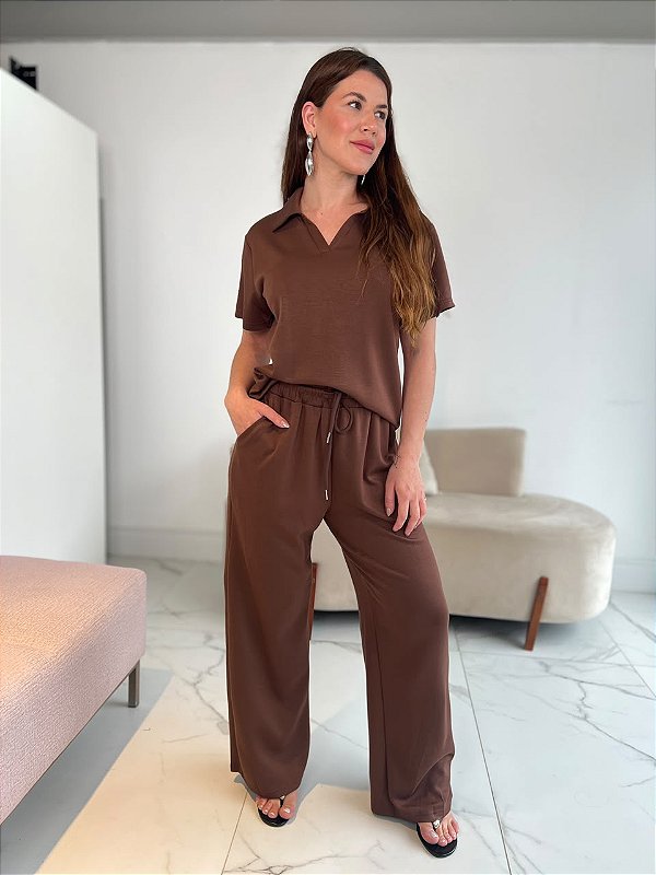 CONJUNTO JULIANA MARROM