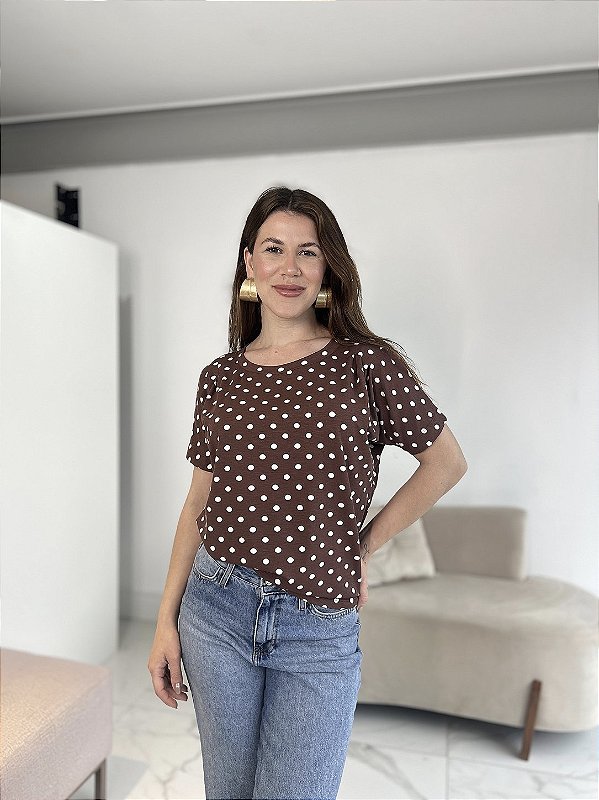 BLUSA INGRID POA MARROM
