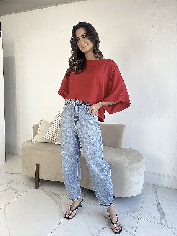 CALÇA BARREL JEANS CAROL