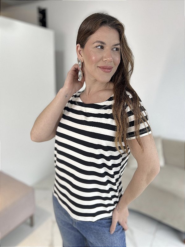 BLUSA VALENTINA PRETO/BRANCO