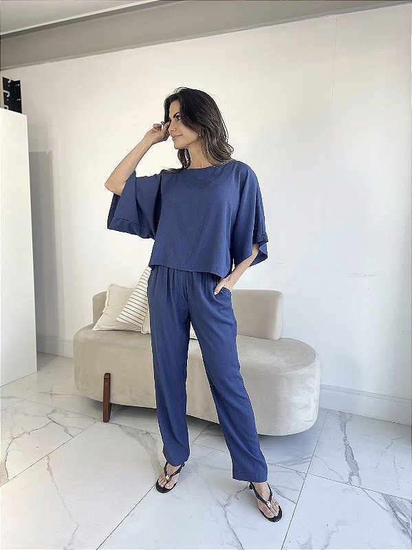 CALÇA CLARA MARINHO