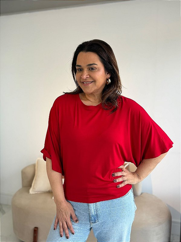 BLUSA AMPLA LAURA VERMELHO