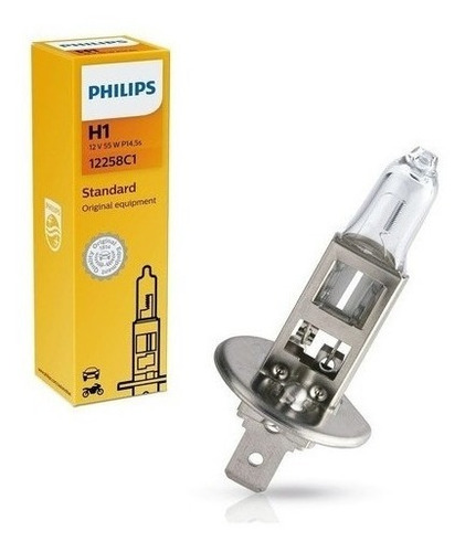 Lâmpada H1 Farol Alto Baixo Neblina Philips Standard 12v 55w