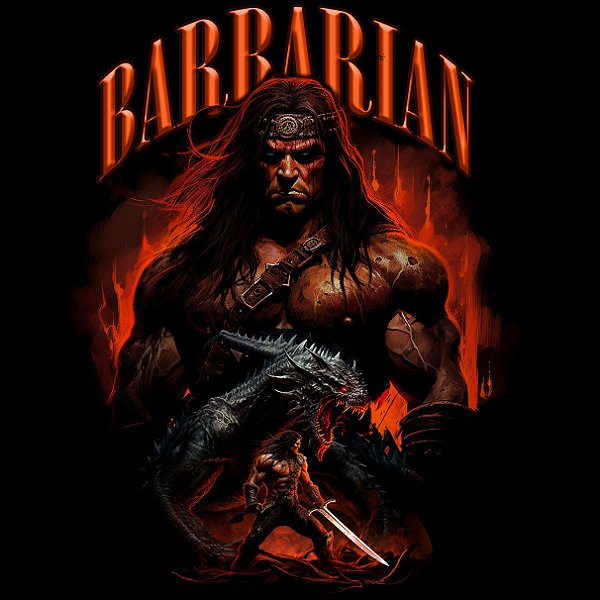 Camiseta Barbarian RPG Barbaro