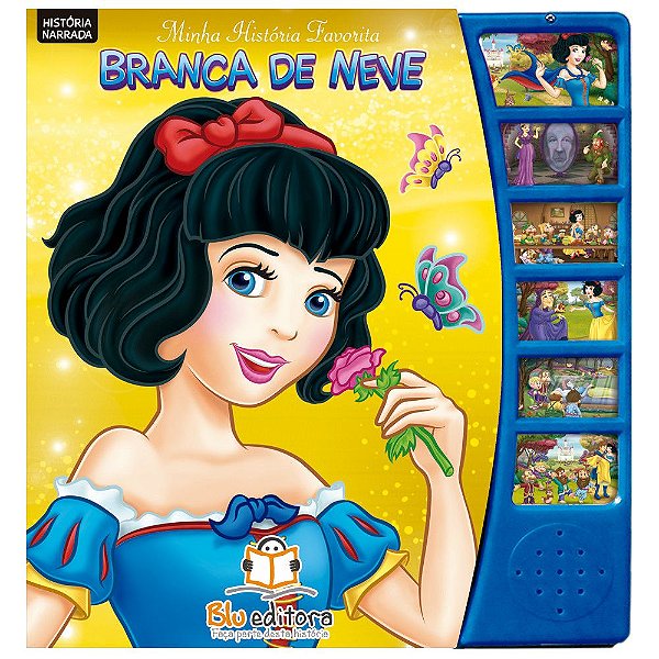 Livro infantil com o clássico Branca de Neve história narrada - Bebê e