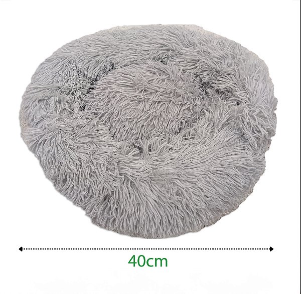 Cama Nuvem Pelúcia Plush Pet Luxo Redonda 40cm Caminha PP Cães Gatos