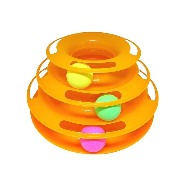 Torre Interativa Brinquedo P/ Gatos 3 Andares C/ Bolinhas