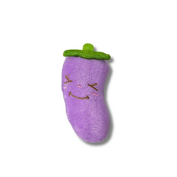 Beringela Pelúcia 15cm C/ Som