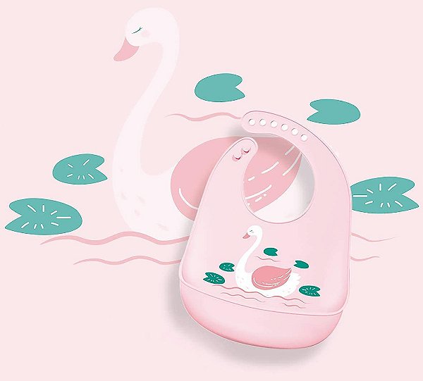 Babador de Silicone Bichos Cisne - KaBaby