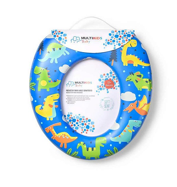 Redutor para Vaso Sanitário Troninho Soft Seat Dinossauro - Multikids Baby