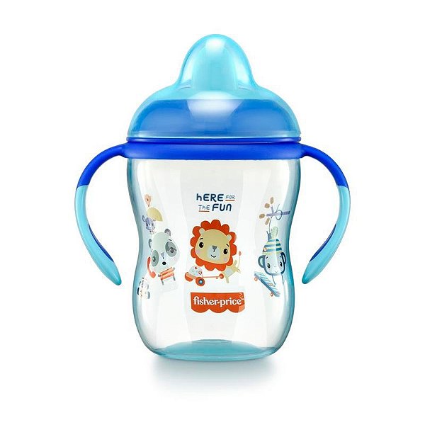Copo de treinamento com bico semi rígido First Moments Azul - Fisher Price