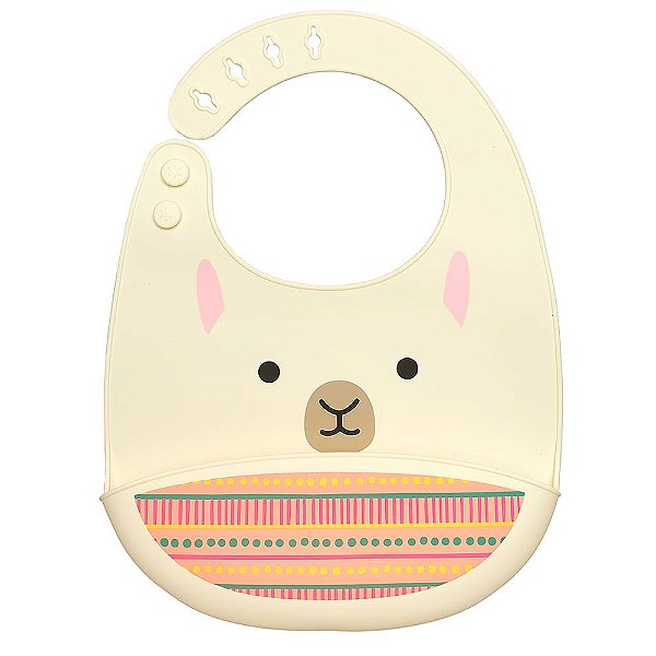 Babador de silicone com bolso coletor Lhama  - Skip Hop