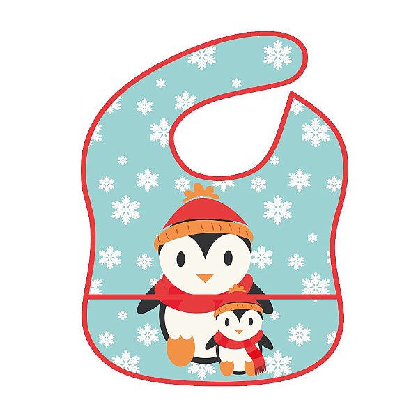 Babador com bolso coletor Pinguim - Girotondo