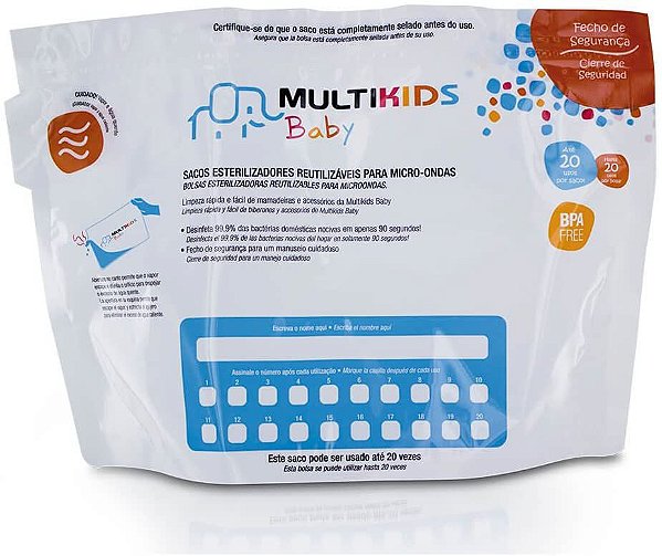 Sacos para Esterilizar no Microondas - Multikids Baby