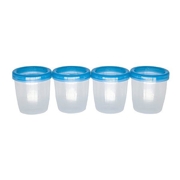 Kit com 4 Recipientes para Armazenar Leite Materno - Infanti