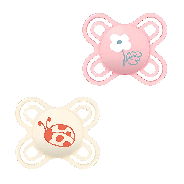 Chupeta MAM Perfect Start Dupla 0 a 2 meses Rosa - MAM