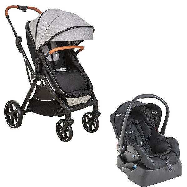 Trio Carrinho Speedy Melange Grafite, Bebê Conforto e Base Isofix - Kiddo -  Baby Buys Brasil