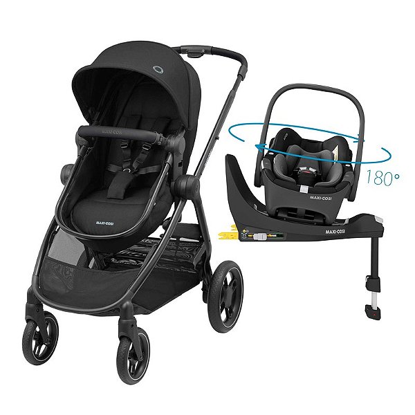 Carrinho Anna³ TRIO ISOFIX 360 Essential Black - Maxi Cosi