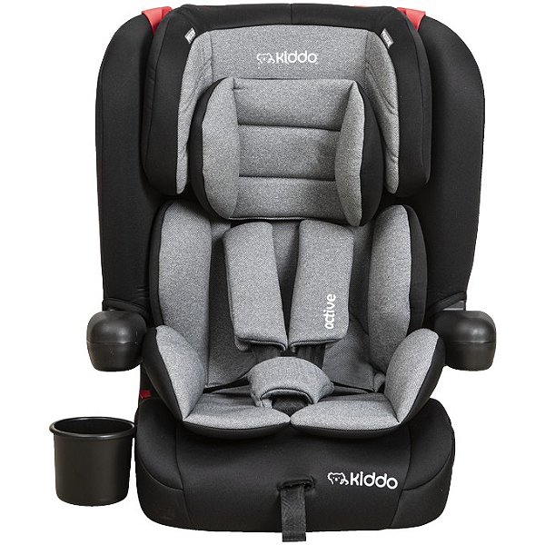 Cadeira Active 9-36kg Cinza e Preto  com Isofix - Kiddo