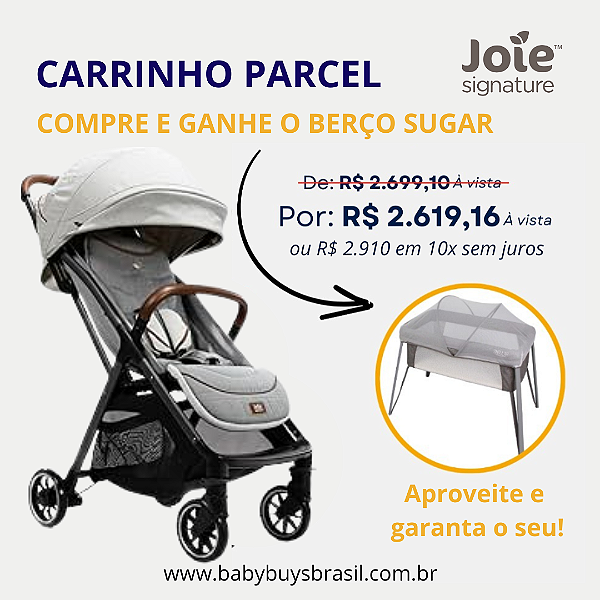 Carrinho de bebê Parcel Oyster - Joie PRONTA ENTREGA