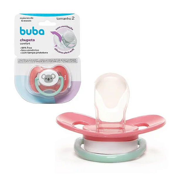 Chupeta Comfort Tamanho 2 Coala Rosa - Buba