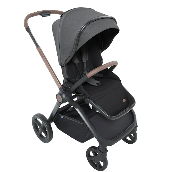 Carrinho de Bebê Mysa Black Satin -Chicco