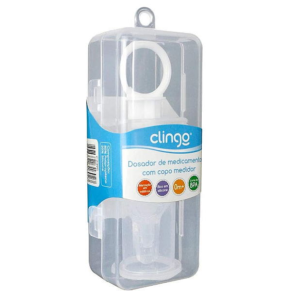 Dosador de medicamento com copo medidor - Clingo